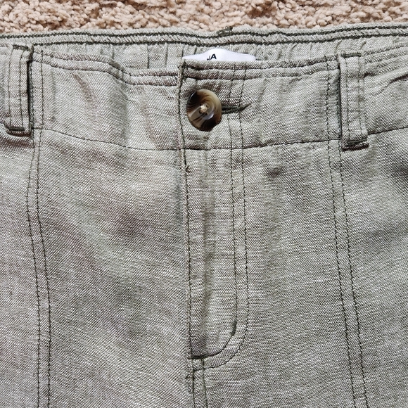 NWOT Sonoma Linen Blend Cargo Jogger Size 12 Color Army Green green - Picture 3 of 15